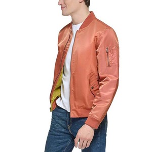 Chaquetas de bombardero de béisbol de alta calidad OEM diseño de logotipo personalizado cremallera cuello alto chaqueta de béisbol universitaria informal para hombres - Product Image 2