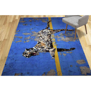 Tapis imprimé léopard Banksy : Tapis d'inspiration artistique moderne, tapis en chenille - Product Image 4