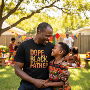 T-shirt 'Father' African Pride di colore nero per papà o nonno per la festa della Festa del Papà - Product Image 3