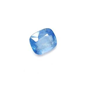 Saphir bleu naturel non chauffé de 9,66 carats, taille coussin, pierre précieuse brute radiante, matériau opaque de type aigue-marine et opale - Product Image 4