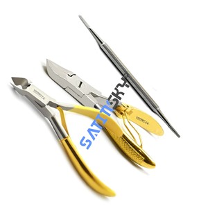 Coupe-cuticules en acier inoxydable, pousse-ongles, dissolvant de gel UV, pince, baguette magique, ensemble d'outils professionnels de manucure et pédicure - Product Image 4