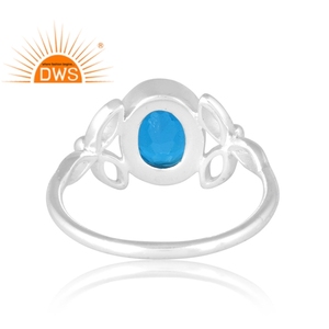 Nuevo diseño de patrón, anillo de piedras preciosas de cuarzo aguamarina doblete Natural de plata esterlina, joyería de diseño personalizado para mujer, regalo para ella - Product Image 2