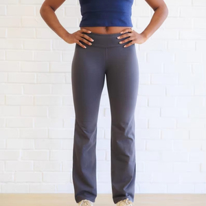 Ropa de calle de invierno de lana Pantalones de yoga Frente plano Todos los días Athleisure Mujeres Tela de lona ecológica sostenible - Product Image 2