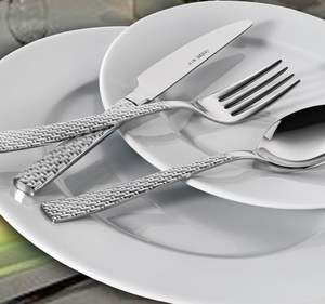 ชุดช้อนส้อมโลหะทำด้วยมือพร้อมที่จับที่สวยงามเหมาะสำหรับใช้ในบ้านห้องครัวห้องอาหารและร้านอาหาร - Product Image 2