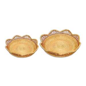 ถาดหวายทำด้วยมือของผลิตภัณฑ์ชั้นนำที่ช่วยให้การเสิร์ฟและการจัดระเบียบเป็นเรื่องง่ายขึ้นในขณะที่เพิ่มสัมผัสที่เป็นธรรมชาติให้กับทุกห้อง - Product Image 1