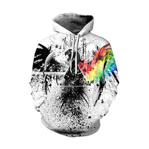 Sudaderas con capucha de gran tamaño con estampado 3D de algodón y logotipo personalizado de alta calidad para hombres, sudaderas de invierno con patrón sólido, teñidas lisas - Product Image 1