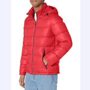 Veste d'hiver pour homme sur mesure, taille plus, jaune, imperméable, coupe-vent, en nylon et toile, col montant, doudoune imprimée - Product Image 5