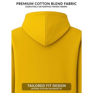 Sudaderas con Capucha para Hombre de Alta Calidad, 100% Algodón/Poliéster, Talla Grande, Ecológicas, Resistentes al Viento, Transpirables, Lisas, Teñidas, con Estampado Digital - Product Image 4