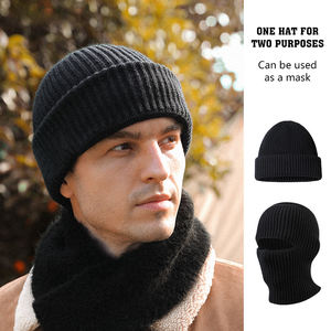 Balaclava Ski Warm Face <b>Mask</b> and Beanie Hats for Men 2 in 1 Style Sports Daily Use Waterproof Image Style - Product Image 1