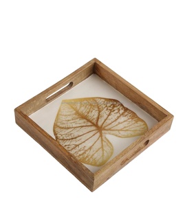 ถาดเสิร์ฟทำจากไม้ขนาดใหญ่ทำด้วยมือหรูหราและทนทานถาดที่เป็นมิตรกับสิ่งแวดล้อมสำหรับถาดเสิร์ฟอาหารตกแต่ง - Product Image 1