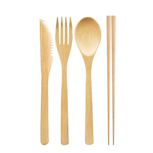 Ensemble de 2 cuillères et fourchettes en bois manguier dernier modèle de couverts design tendance pour la cuisine et l'hôtel - Product Image 6