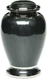 Urna Funeraria de Metal Grande, Moderna y Hecha a Mano para Cenizas Humanas Adultas, Capacidad Personalizable, Urna Decorativa Conmemorativa para Entierro - Product Image 4