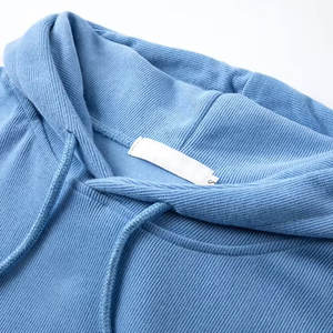 เสื้อฮู้ดแฟชั่นโอเวอร์ไซส์กำหนดเองได้สีพื้นผ้าคอตต้อนน้ำหนักมากใส่ได้ทั้งชายและหญิง - Product Image 6