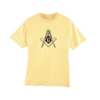 Chemise d'été maçonnique personnalisée en coton léger à manches courtes, col rond, T-shirts décontractés grande taille pour hommes