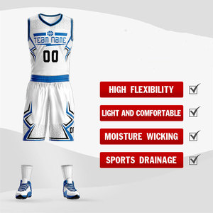 Camisetas de baloncesto con su impresión personalizada uniformes de equipo en blanco hechos en Pakistán camiseta de baloncesto - Product Image 2