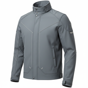 Veste softshell pour homme élégante et d'aventure, fermeture éclair, hiver, conçue pour la protection contre le vent, les sports de plein air et les vêtements décontractés - Product Image 3