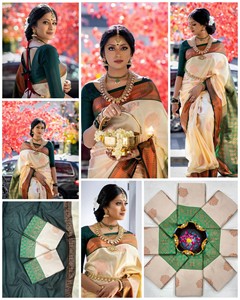 <b>Beautiful</b> Exclusive Jacquard Border All-Over Saree Vesta Exports Rich Pallu Jacquard Work Made Silk Party Traditional - Product Image 5