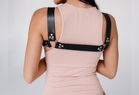 Harnais en cuir véritable pour homme, vêtements BDSM, lingerie submissive, taille plus, couleur et logo personnalisables, haute qualité, usage quotidien