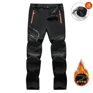 Pantalones de Senderismo Casuales de Lona Gruesa y Cálida para Hombre, Impermeables, Cortavientos, de Forro Polar, para Invierno, Trekking, Camping y Esquí - Product Image 3