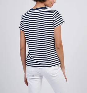 Camiseta Lisa para mujer, camisetas de gran tamaño de calidad premium, superventas, camisetas sostenibles para mujer, cuello en V, logotipo personalizado de dos tonos de color - Product Image 5