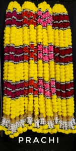 Flor de caléndula artificial + guirnalda de flores de hibisco para decoración | guirnalda de flores de caléndula | 5 pies - Product Image 3