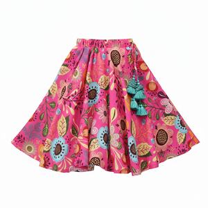 ชุดเลเฮนกาโชลีสีชมพูลายดอกไม้สำหรับเด็ก ยี่ห้อโชรยัม แฟชั่น ตัดเย็บอย่างดี ยาวคลุมพื้น ชุดพื้นเมืองอินเดียแบบดั้งเดิม สำหรับงานเทศกาล - Product Image 3