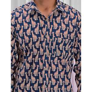 Chemise pour homme, 100% coton, imprimée avec des motifs floraux à pois, décontractée, manches longues, options de tissu popeline Oxford, fabrication ODM/OEM - Product Image 4