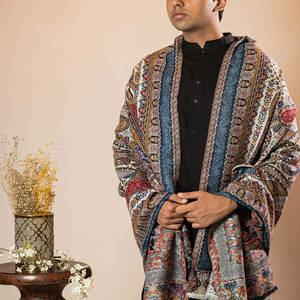 High Quality Eco-Friendly <b>Wool</b> <b>Shawl</b> for Men Customized Brand Winter Wear for Daily Use - Product Image 3