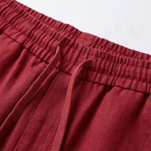 Pantalones de Lino de Color Personalizado, Diseño Cómodo, Estilo Informal, Bolsillo Lateral con Cremallera Oculta, Silueta Relajada, Transpirables, para Verano - Product Image 4