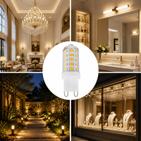Ampoule LED G9 sans scintillement, blanc chaud, 3W, 350LM, AC220-240V, pour éclairage de plafond et luminaires décoratifs domestiques