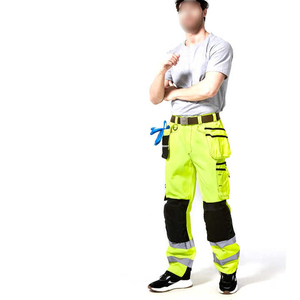 ชุดเอี๊ยมทำงานสีดำของผู้ชายกางเกงทำงานสำหรับใส่ทำงานก่อสร้างกางเกงงานเชื่อมกางเกงเอี๊ยมกางเกงนิรภัย - Product Image 6