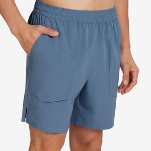 Pantalones Cortos Deportivos de Lona para Hombre, Transpirables, Ligeros, de Secado Rápido, Cintura Elástica con Cordón, Bolsillos Deportivos - Product Image 1