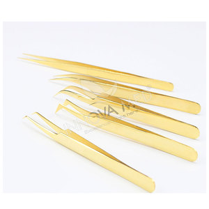 2025 Las mejores pinzas de pestañas curvas Venta caliente Pinzas de pestañas de volumen profesional de alta calidad Diseño ergonómico para uso a largo plazo - Product Image 4