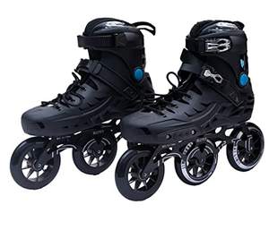 Patins à roulettes en ligne réglables à 3 roues pour l'extérieur, roues de 110 mm, roulements ABEC-7, chaussures de patinage haute performance - Product Image 1