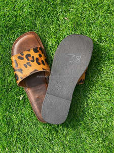 รองเท้าแตะผู้หญิงขนสัตว์แท้แท้สไตล์ตะวันตกรองเท้าแตะลำลองกลางแจ้งฟลิปฟลอปรองเท้าเปิดนิ้วเท้า - Product Image 6