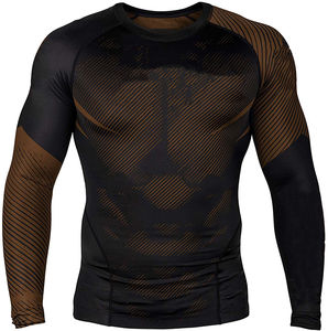 Vêtements d'entraînement au combat personnalisés Rash Guard pour hommes Mma Rash Guard à prix raisonnable à vendre - Product Image 2