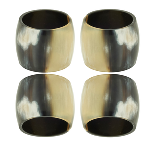 Rond de serviette en corne de buffle Jante en acier Anneaux de serviette solides fabriqués à la main Restaurants Utilisation décorative à prix raisonnable - Product Image 4