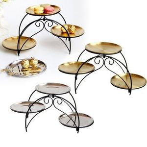 Three Tier Dessert Stand in Solid Iron Silverware Customized Shape and Size Ideal for Restaurants Hotels and Stylish Kitchenware - Product Image 4