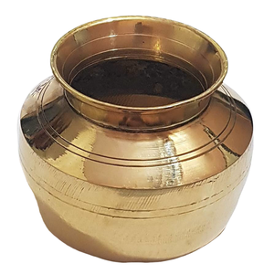 Lota de Latón Puro Vintage de Alta Calidad con Acabado Pulido para Uso en la Cocina, Artículo de Cocina Árabe Antiguo Lutiya - Product Image 1