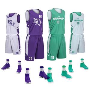 Vente en gros de vêtements de sport imprimés d'uniforme de basket-ball sur mesure de haute qualité avec nom d'équipe sportive - Product Image 1