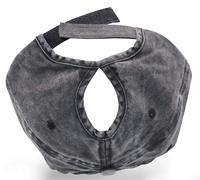 Personnalisé unisexe, Polyester/coton Vintage Acid Wash Distressed Denim Pony Tail Dad Hats New Gorras Jeans Pony Sports Baseball hats
