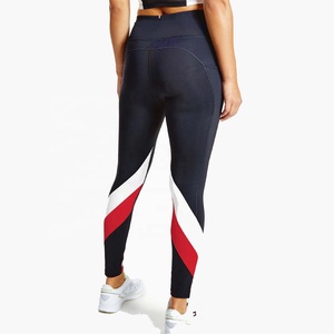 Leggings sur mesure respirants à imprimé numérique, taille haute, longueur genou, extensibles dans les quatre sens, en polyester/spandex, vente en gros - Product Image 4