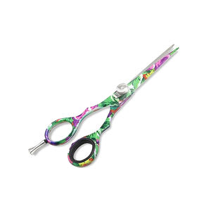 Tijera de corte de hoja afilada con tapa de tornillo ajustable Tijera de corte de pelo recubierta de papel de alta calidad hecha de acero inoxidable - Product Image 1