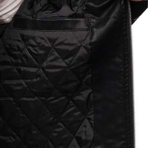 Veste de motard en cuir PU pour homme, coupe ajustée, coupe-vent, col montant, motif de lettres enduites, veste pour homme - Product Image 6