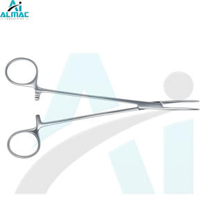 Fórceps de arteria médica Premium ALMAC Mandíbula curvada con mandíbulas dentadas para sujeción segura en cirugías hospitalarias y clínicas - Product Image 6
