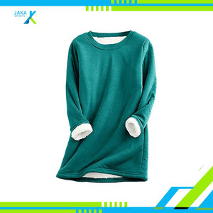 <b>Women's</b> <b>Warm</b> Fleece Crewneck Sweatshirt Pullover Cozy Sport Loungewear Casual Autumn Print <b>Top</b> - Product Image 5