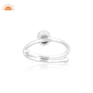 สีเขียวมะทิศ Minimalist รอบอัญมณีวางซ้อนกันได้ผู้หญิงทุกวันแหวนเครื่องประดับที่กําหนดเองเครื่องประดับแหวนแต่งงาน - Product Image 4