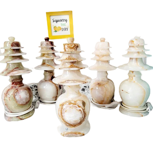 Lampe Onyx Blanc, Lampe en Marbre Onyx, Lampe Vintage en Marbre Blanc - Product Image 3