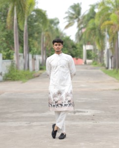 Elefante diseñador jacquard kurta - Product Image 1
