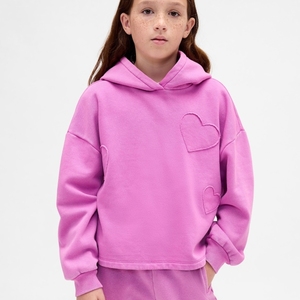 Wholesale Custom Logo <b>Girls</b> Fleece Lined Pullover <b>Hoodie</b> Casual Winter <b>Sweatshirt</b> - Product Image 2